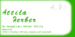 attila herber business card